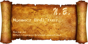 Nyemecz Brútusz névjegykártya